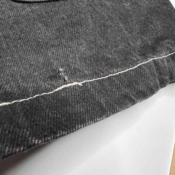 Vintage Gino Venucci Denim Work Vest Black L-XL Utility Western XXX Heavy Stitch - Picture 13 of 14